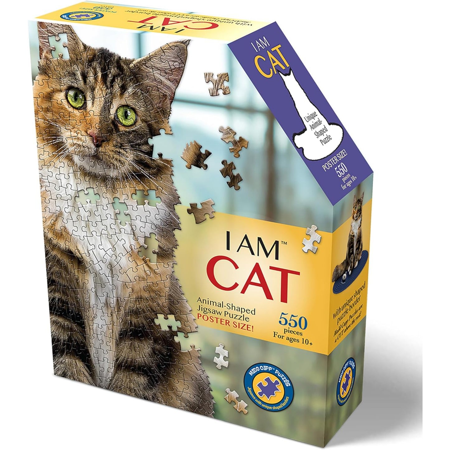 Cat-Shaped Puzzle "I Am Cat" (550 pieces)