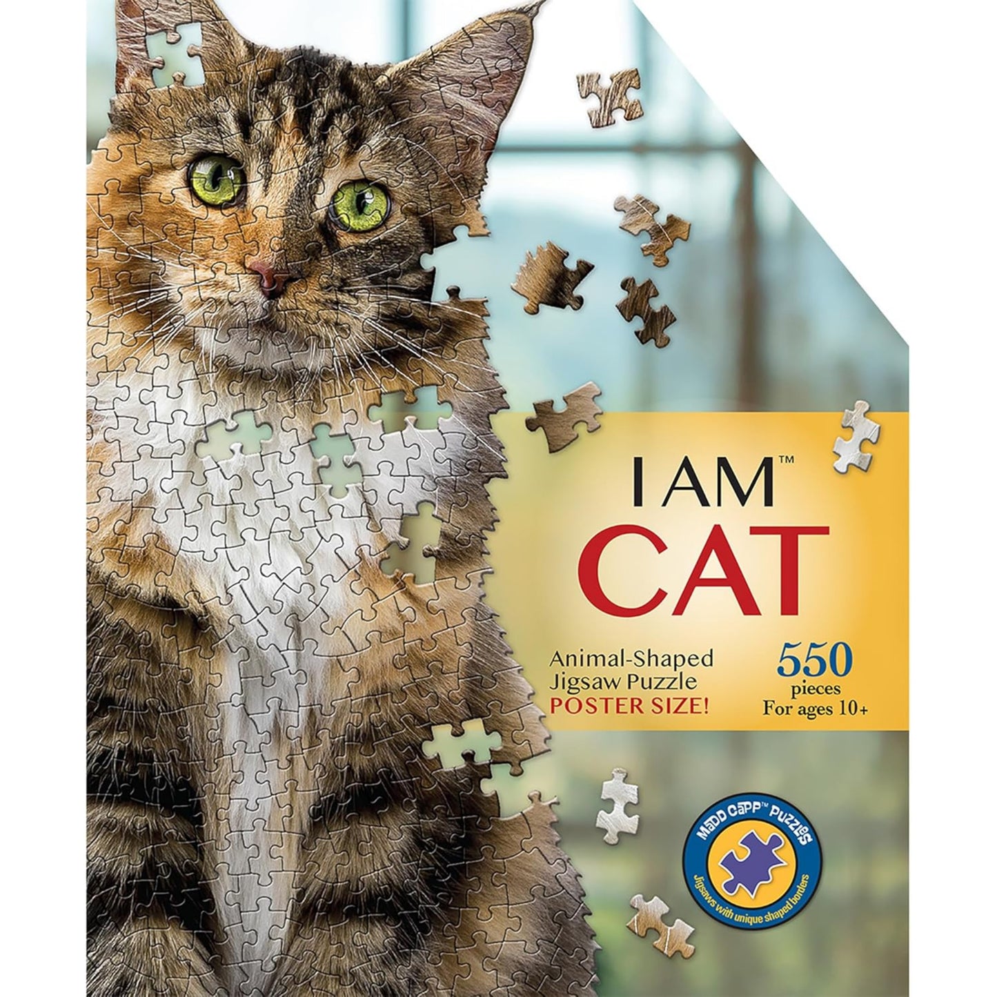 Cat-Shaped Puzzle "I Am Cat" (550 pieces)