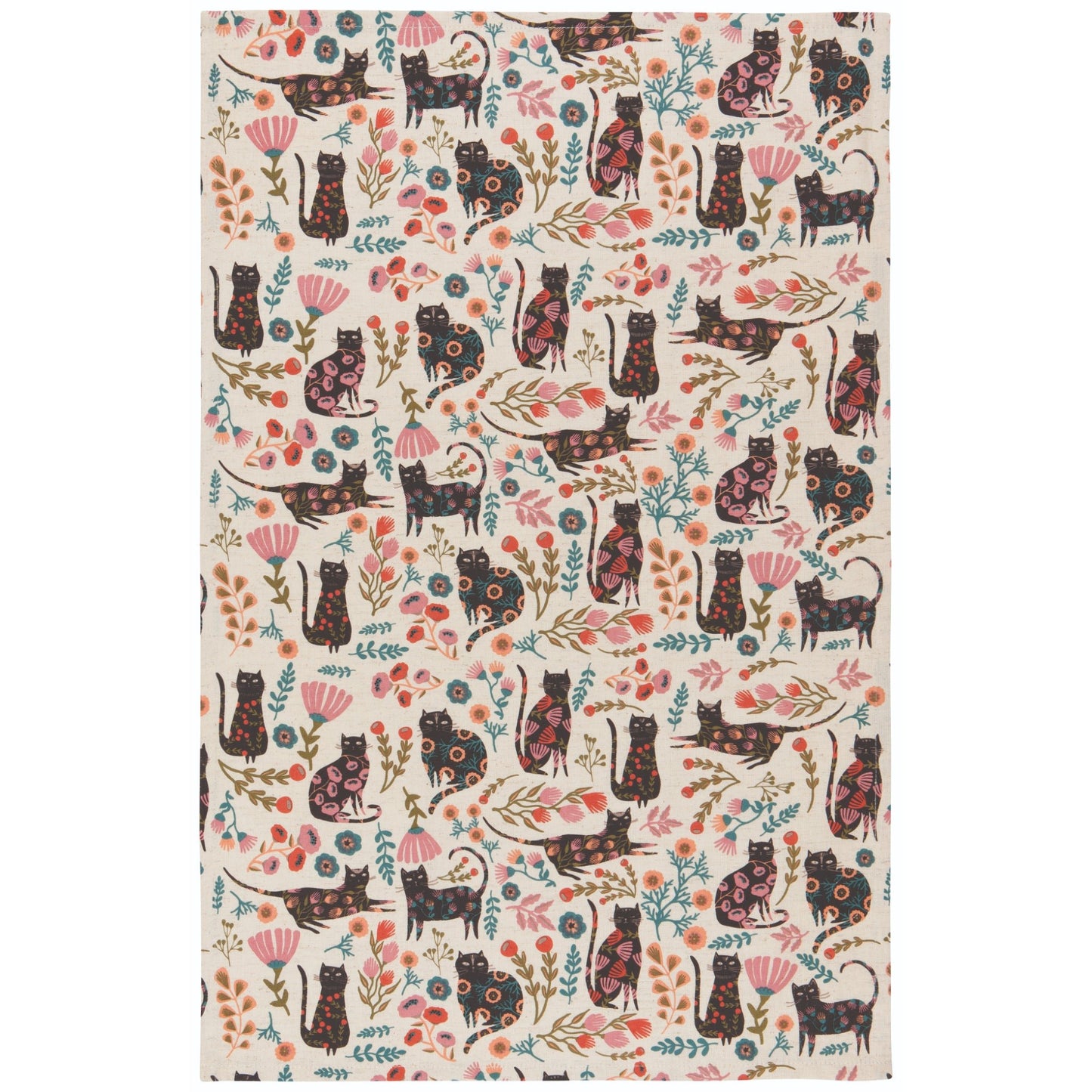 "Catbloom": Dishtowel (Set of 2) - Tiny Tiger Gift Shop