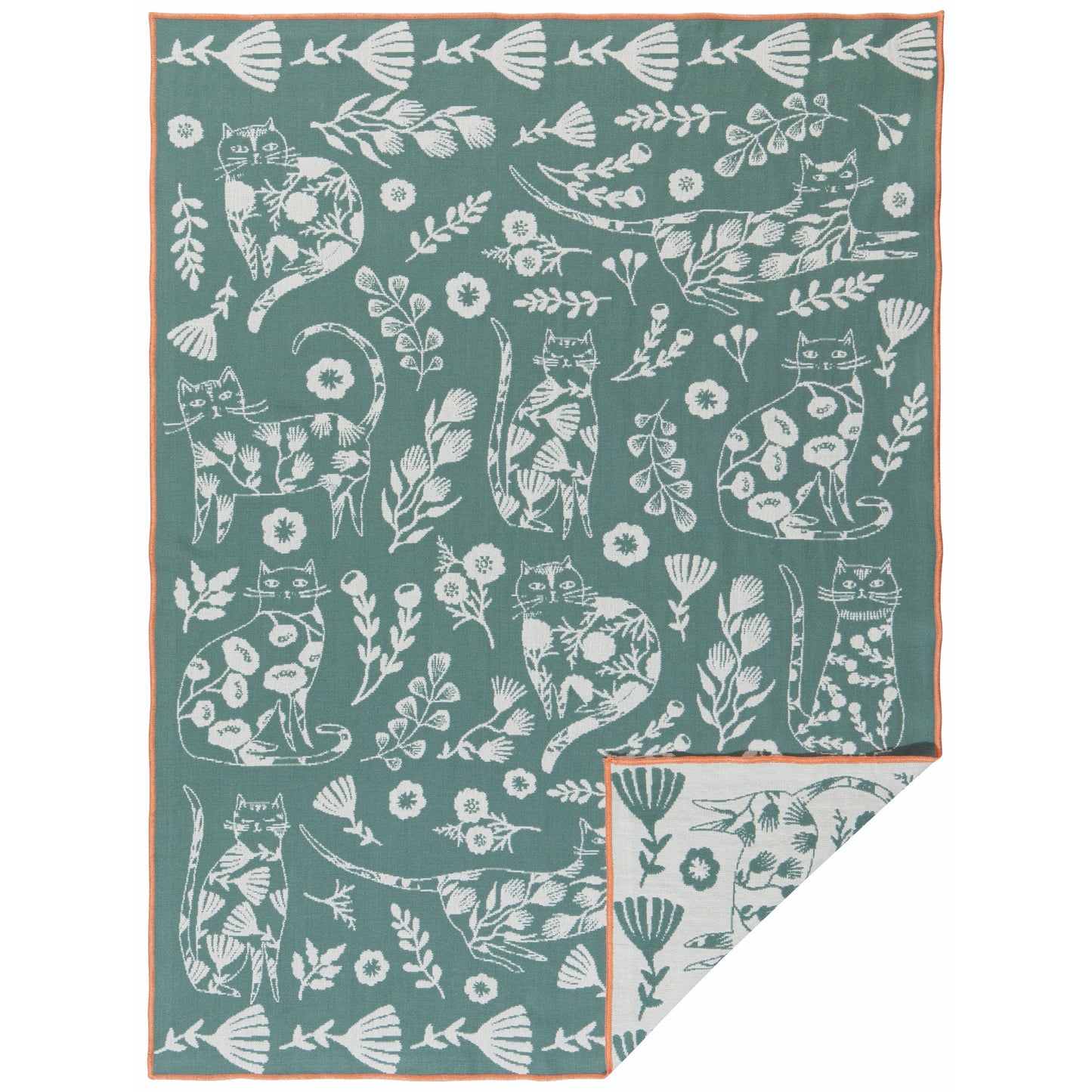 "Catbloom": Double Cloth Dishtowel - Tiny Tiger Gift Shop