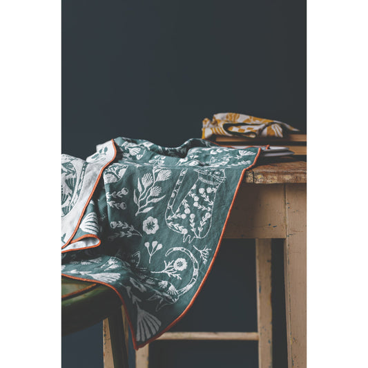 "Catbloom": Double Cloth Dishtowel - Tiny Tiger Gift Shop