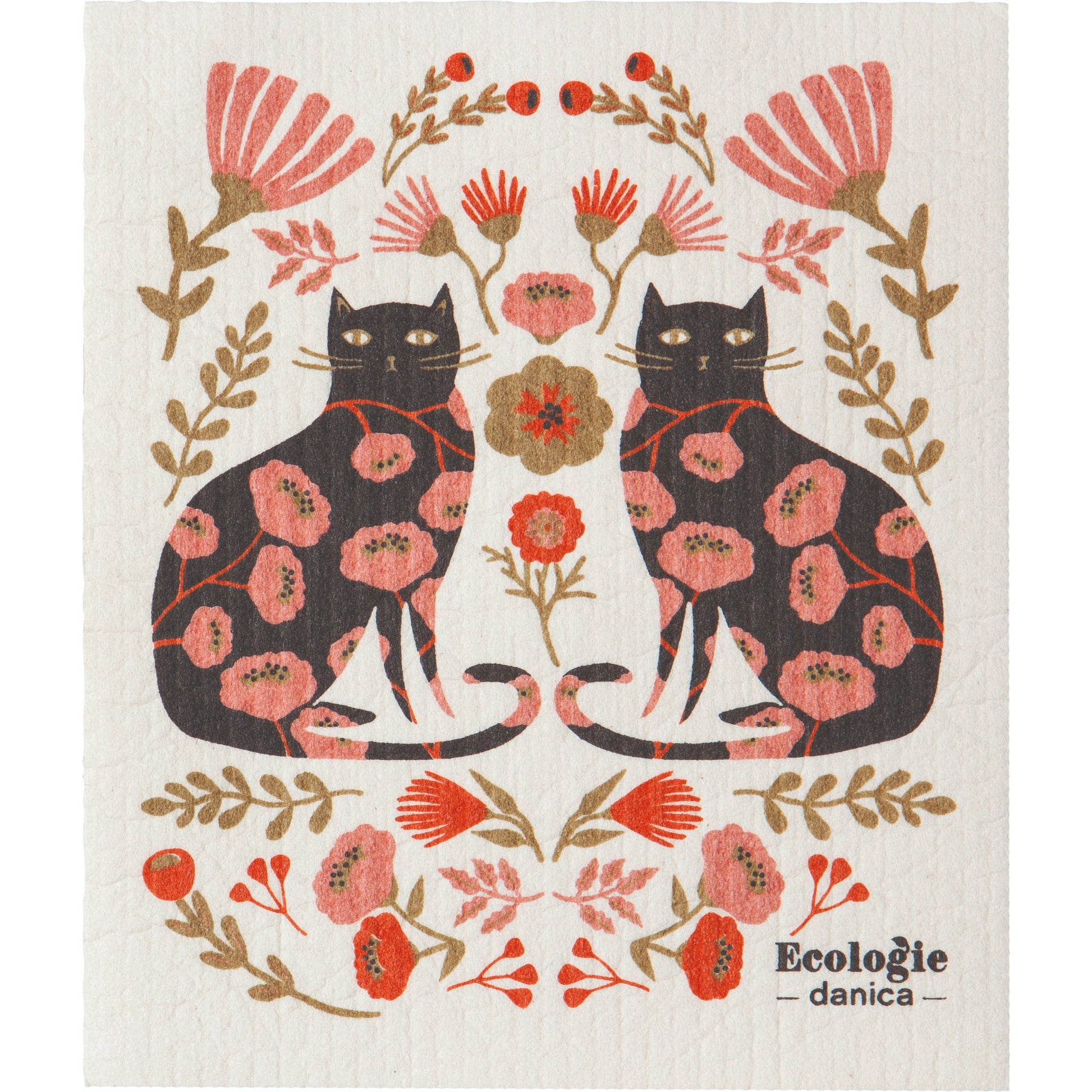 "Catbloom": Swedish Dish Cloth - Tiny Tiger Gift Shop
