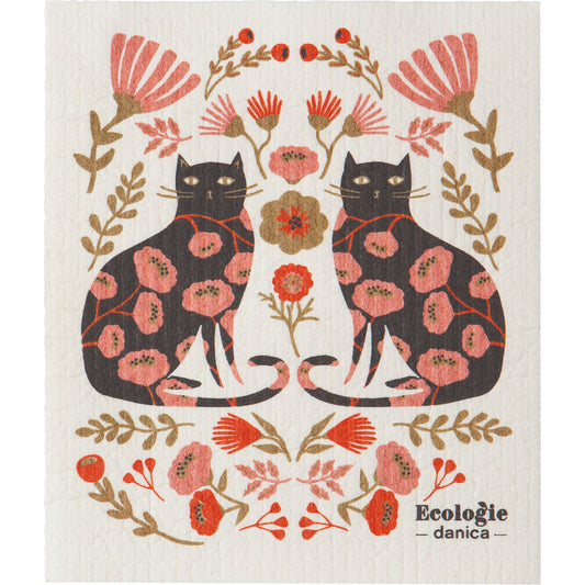 "Catbloom": Swedish Dish Cloth - Tiny Tiger Gift Shop
