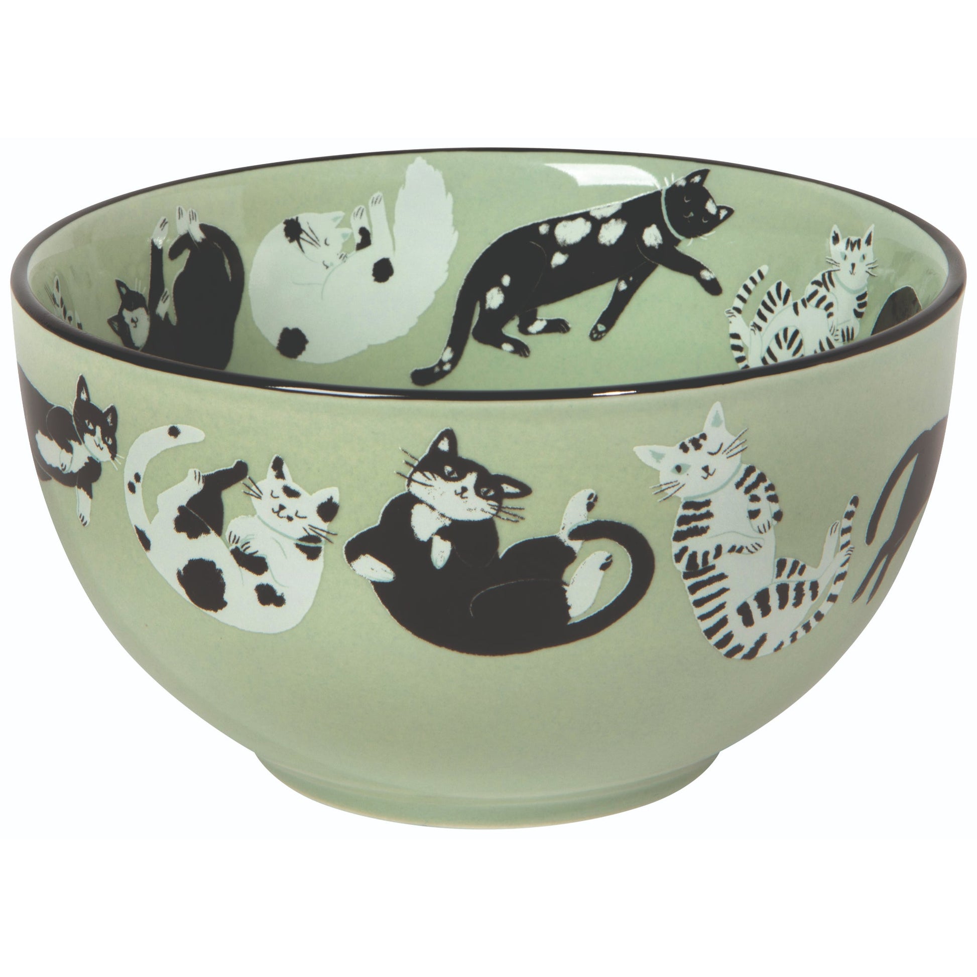 "Meow & Furever": Everyday Bowls (Set of 4) - Tiny Tiger Gift Shop