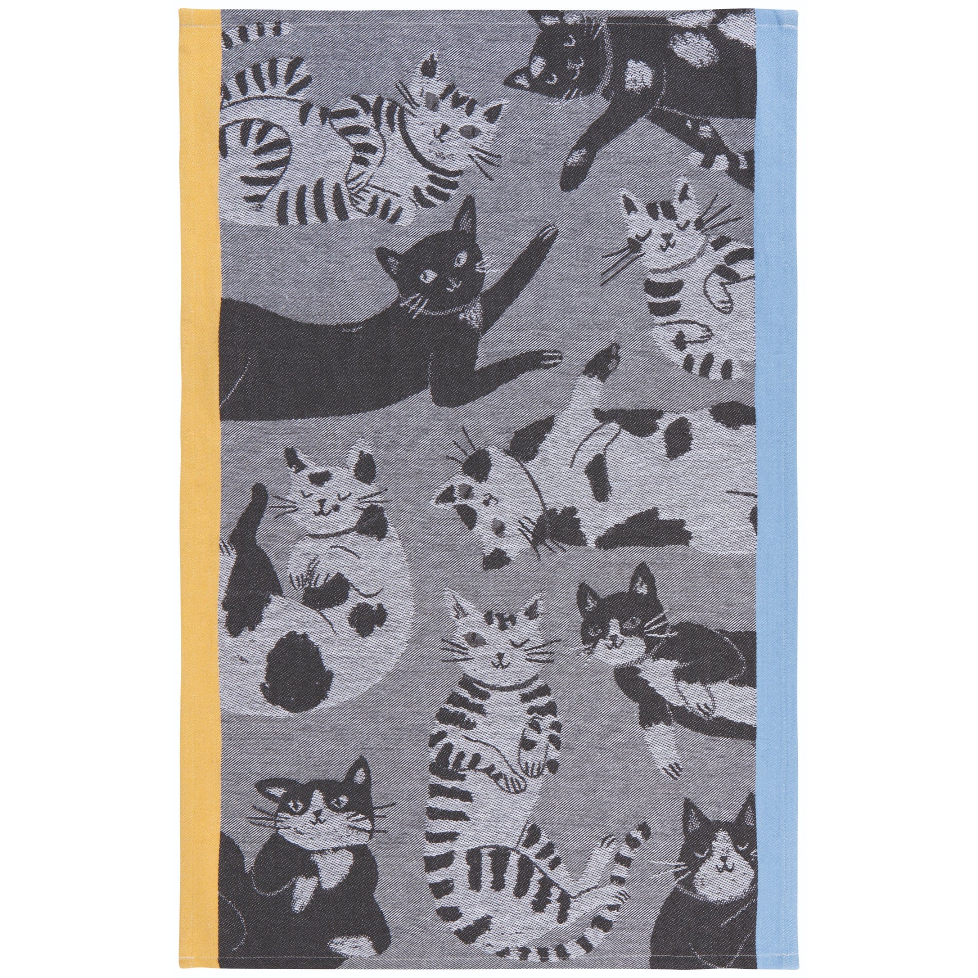 "Meow & Furever": Jacquard Dishtowel - Tiny Tiger Gift Shop