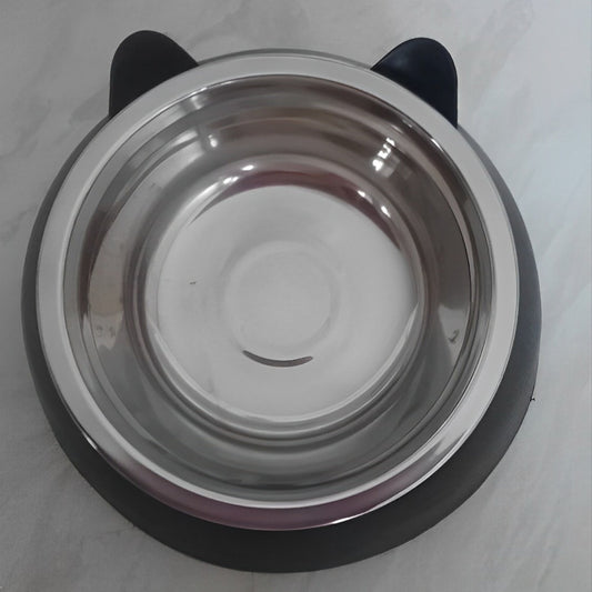 Angled Stainless Steel Food Bowl - Tiny Tiger Gift Shop