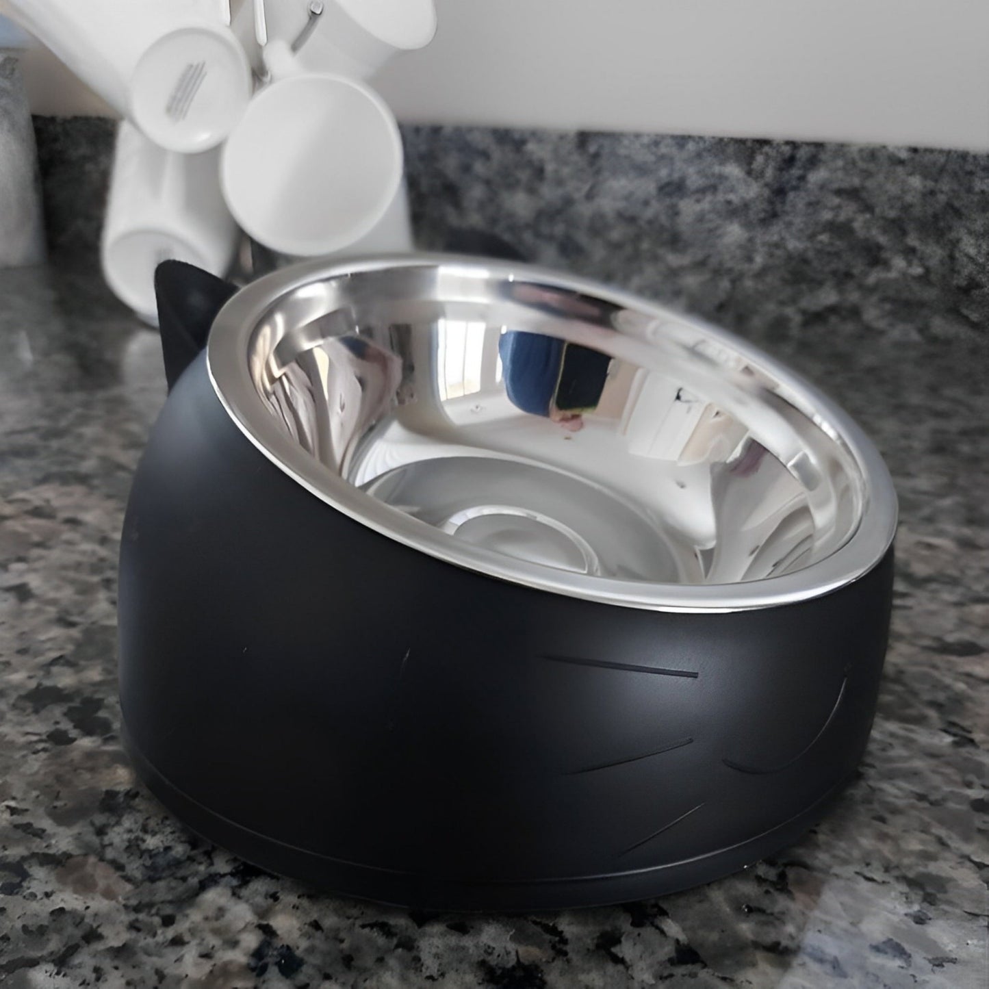 Angled Stainless Steel Food Bowl - Tiny Tiger Gift Shop