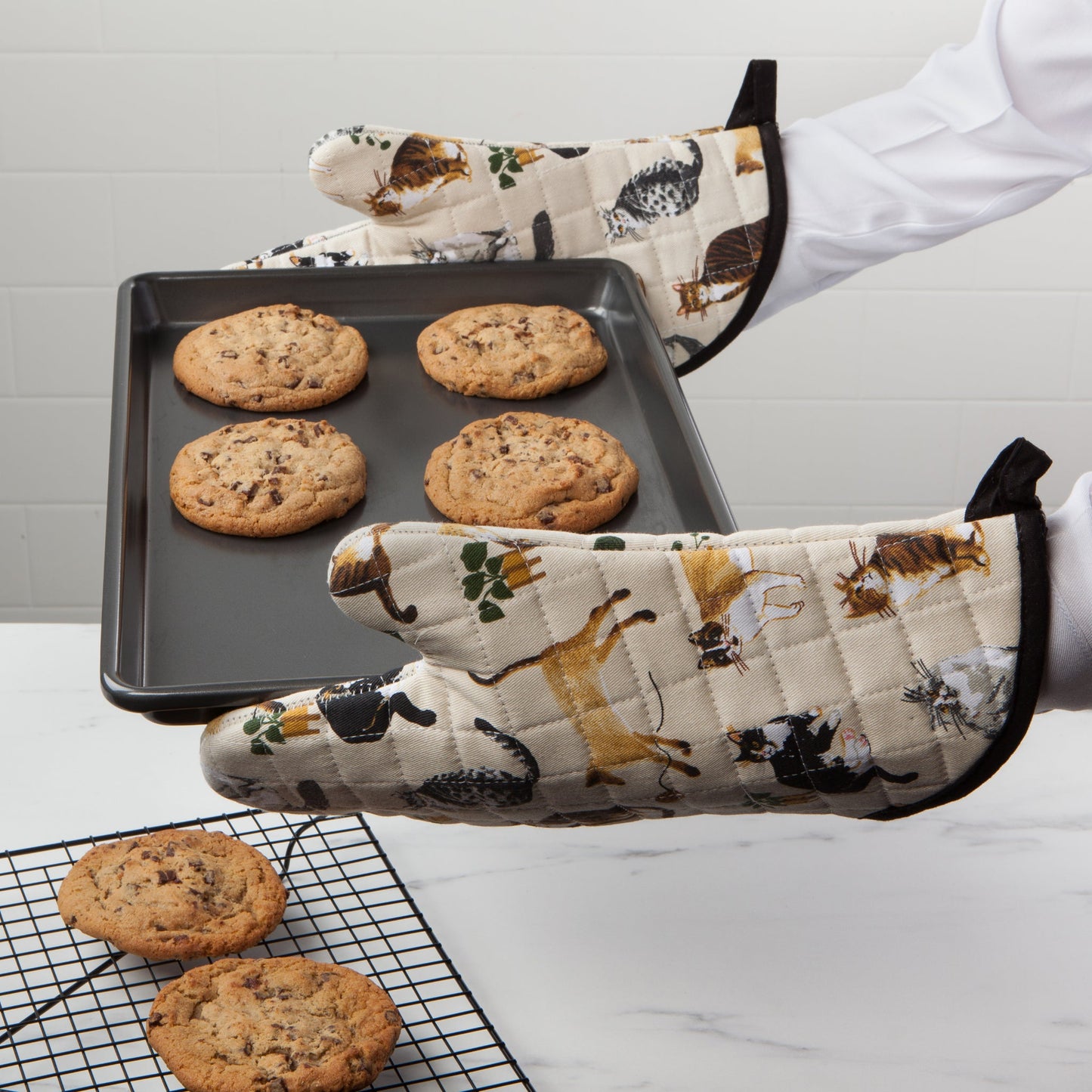"Cat Collective": Oven Mitts (Set of 2) - Tiny Tiger Gift Shop