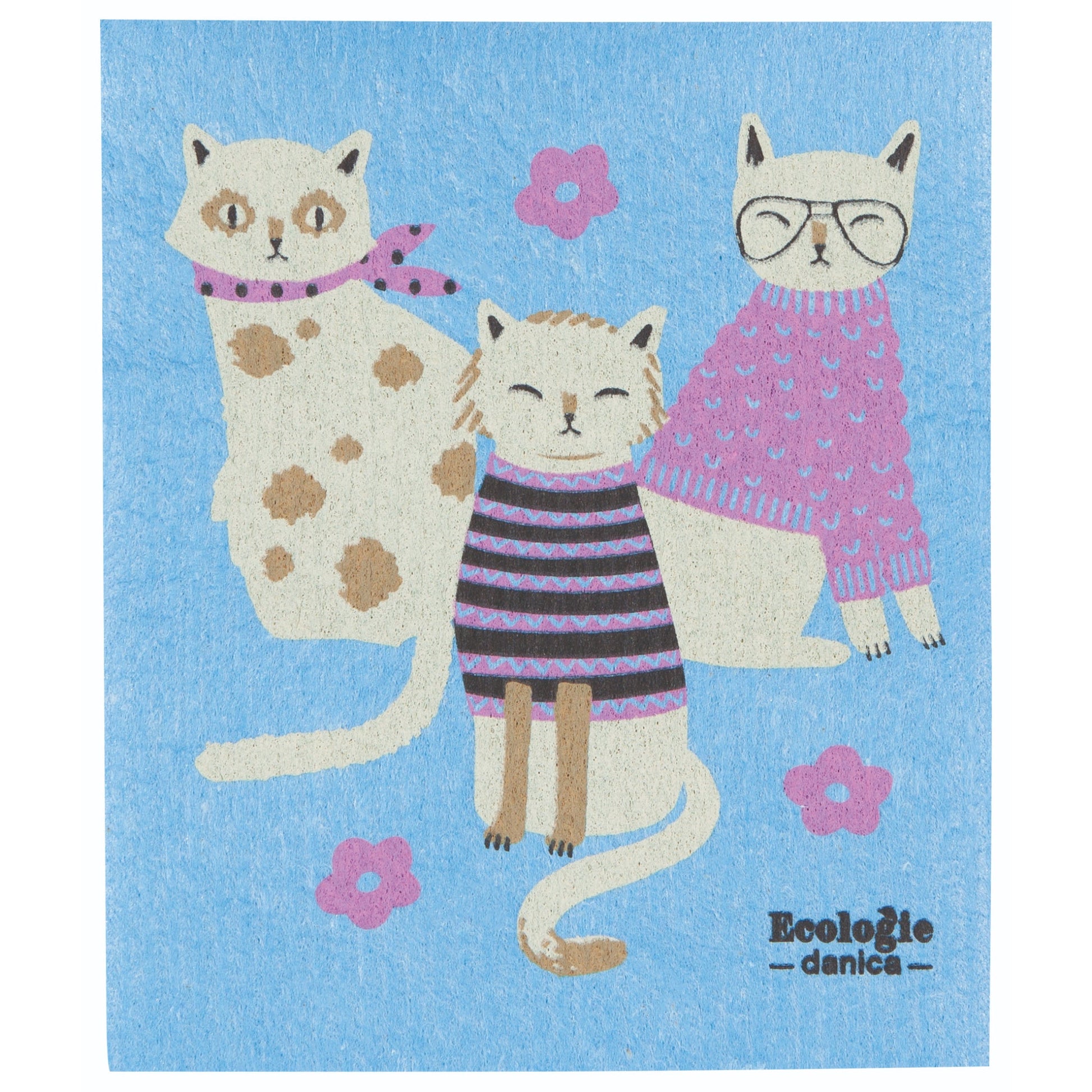 "Feline Fine": Swedish Dish Cloth - Tiny Tiger Gift Shop