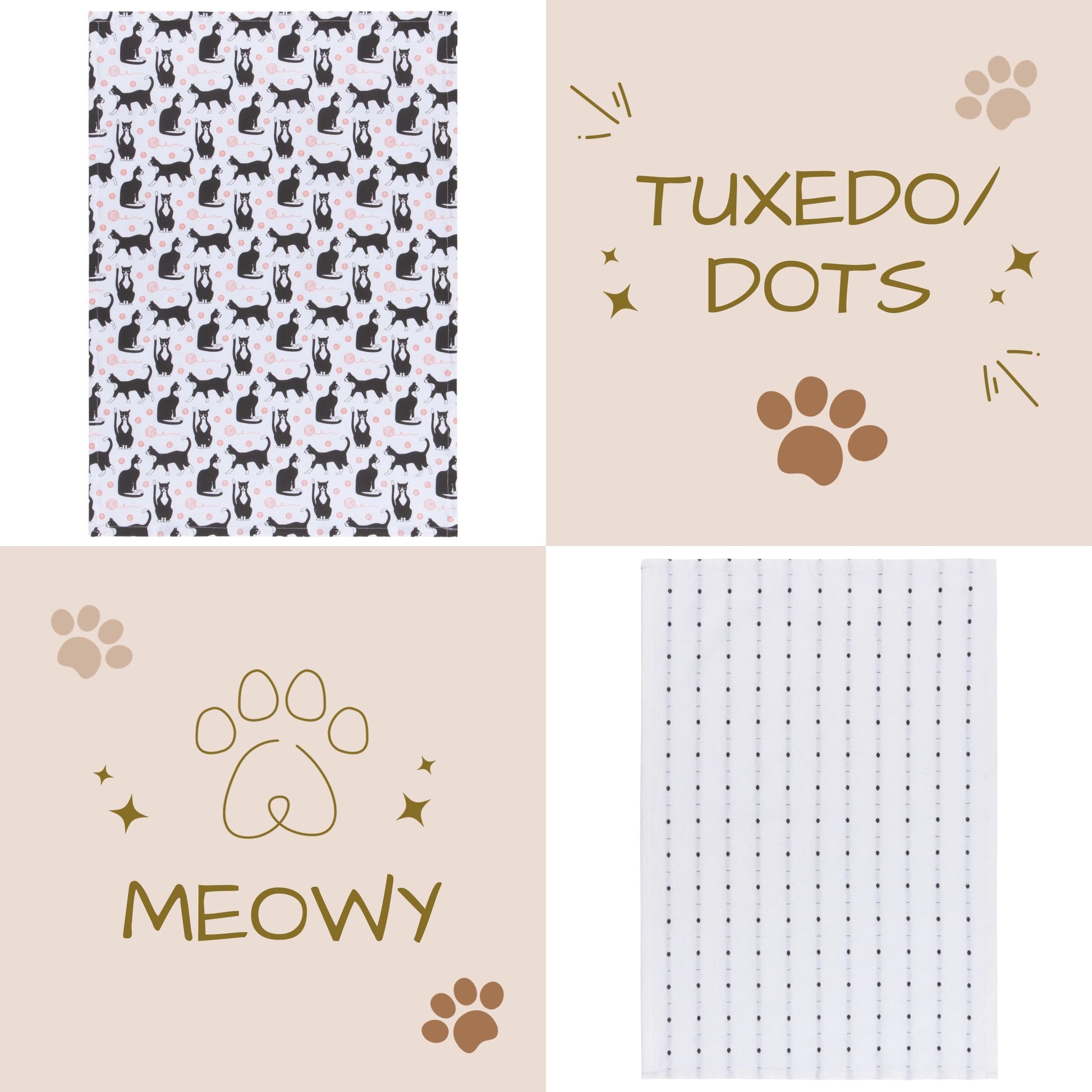 "Meowy": Dishtowels - Tiny Tiger Gift Shop