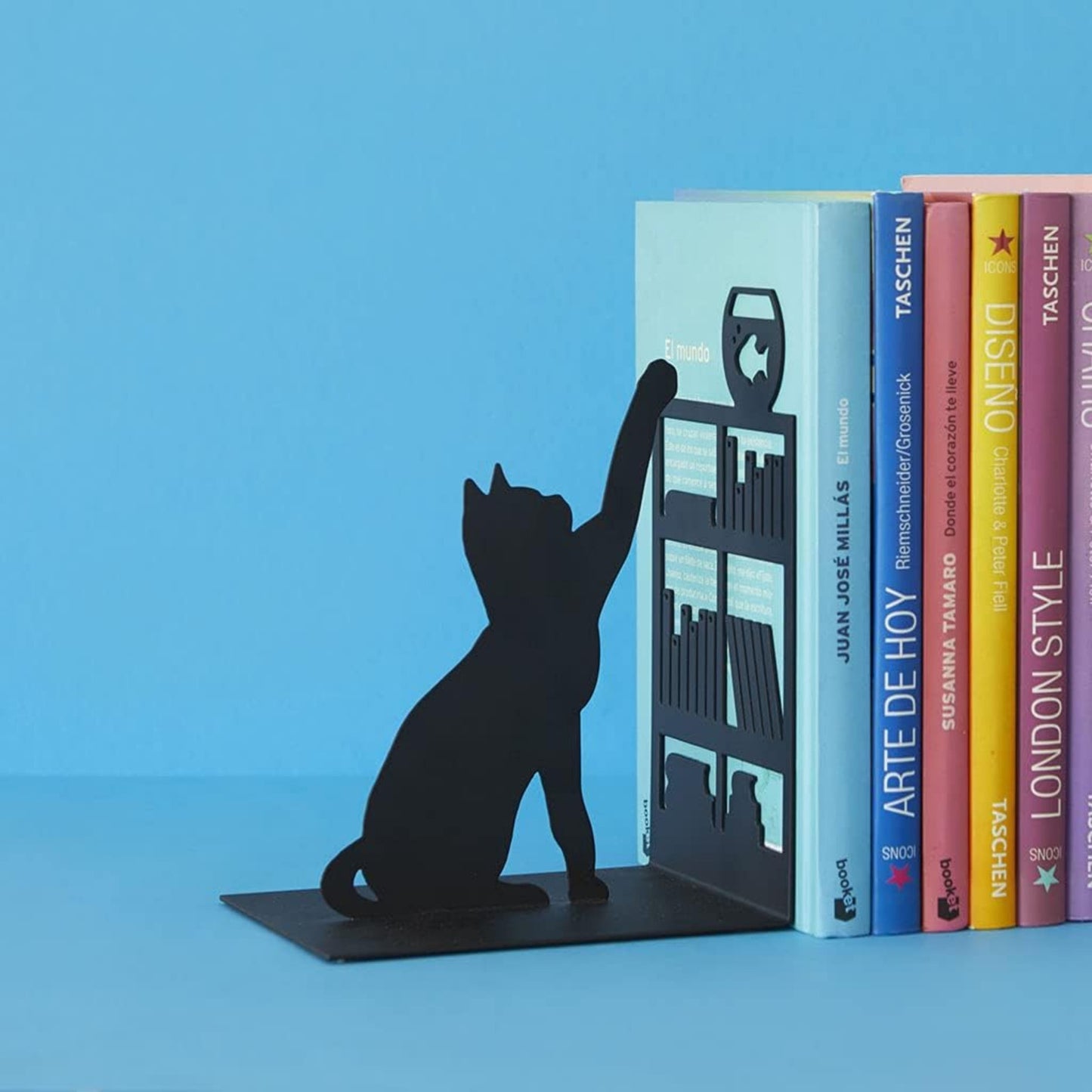 "Meowy": Fishing Cat Bookend - Tiny Tiger Gift Shop