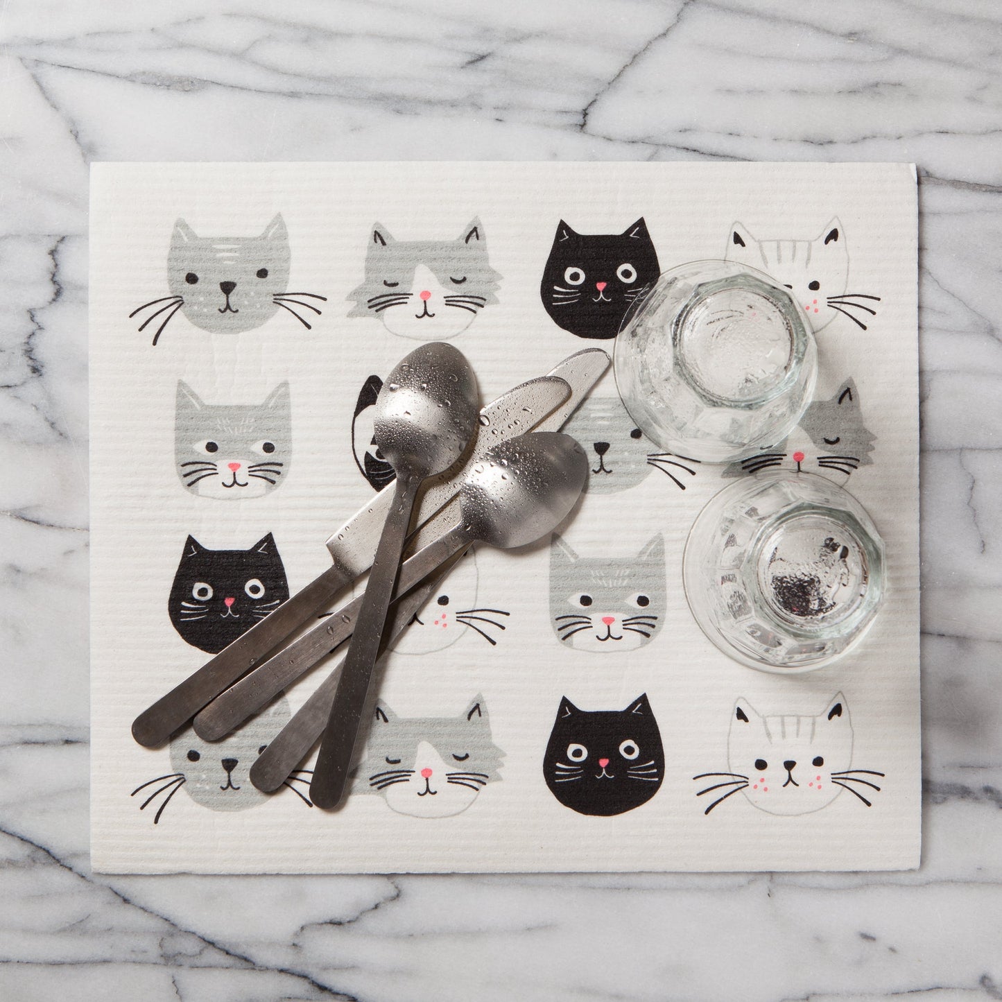"The Cats Meow": Swedish Dish Cloths - Tiny Tiger Gift Shop
