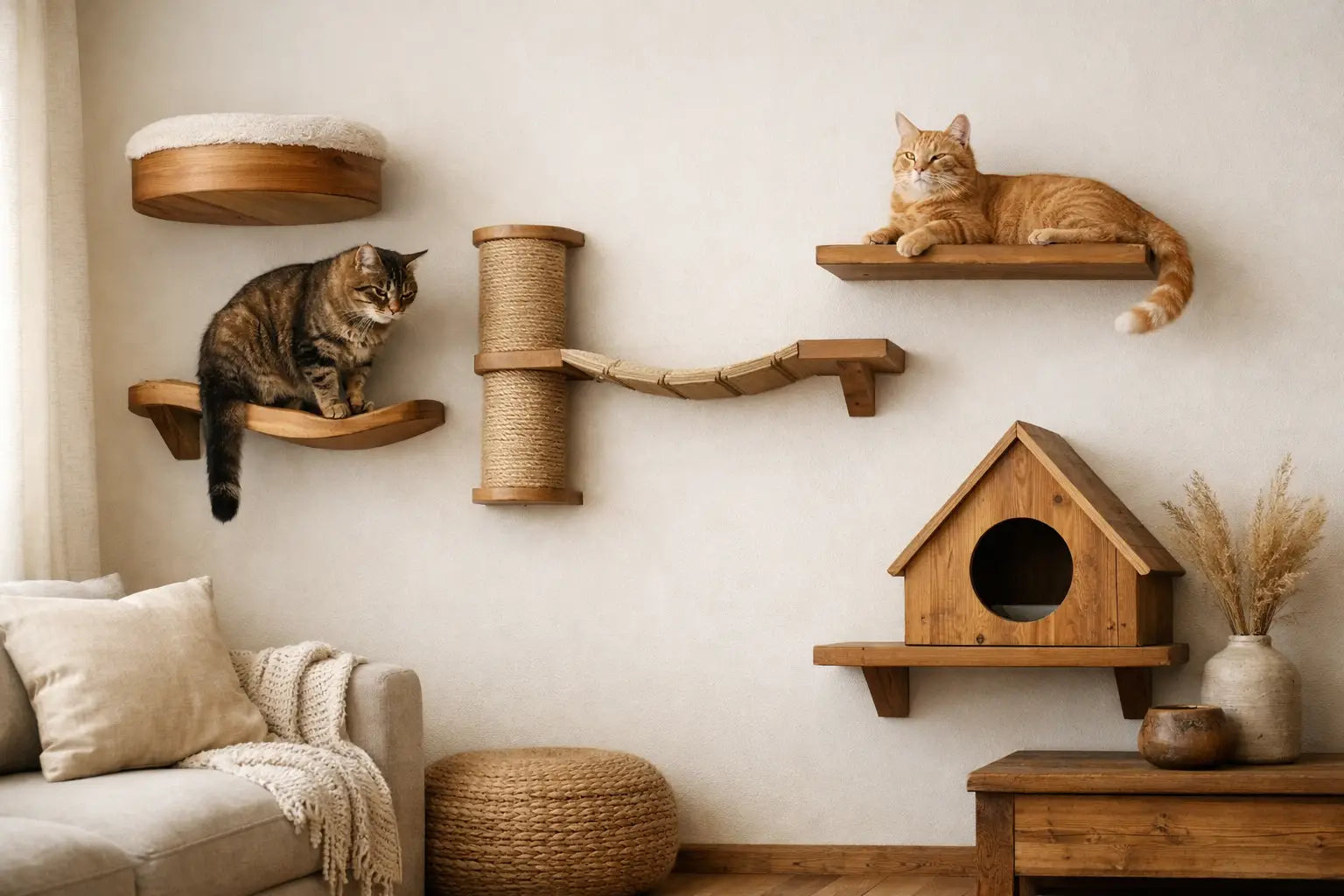 How to Style Cat Shelves Without the Clutter