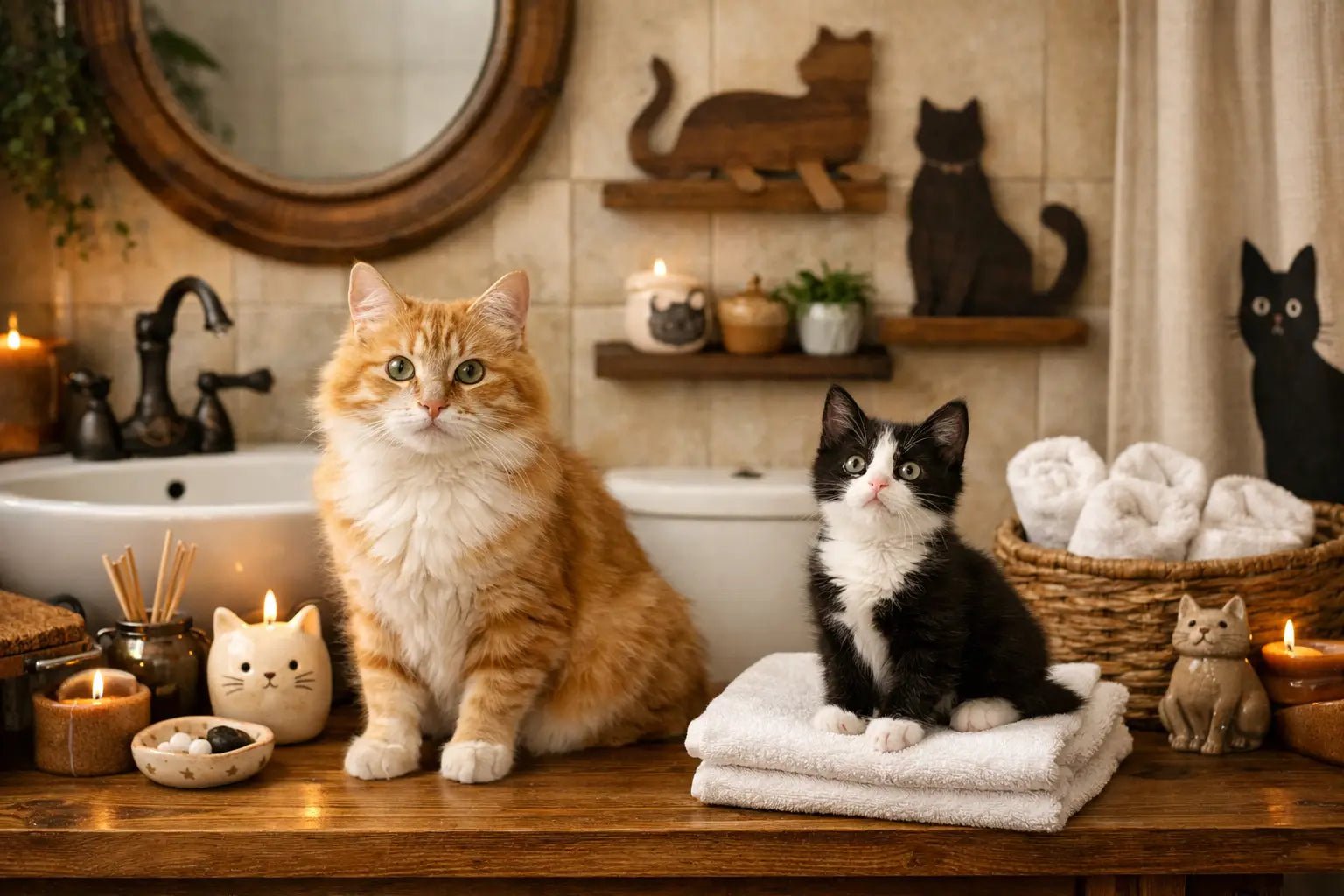 12 Best Cat Themed Bathroom Decor Ideas for Cat Lovers - Tiny Tiger Gift Shop
