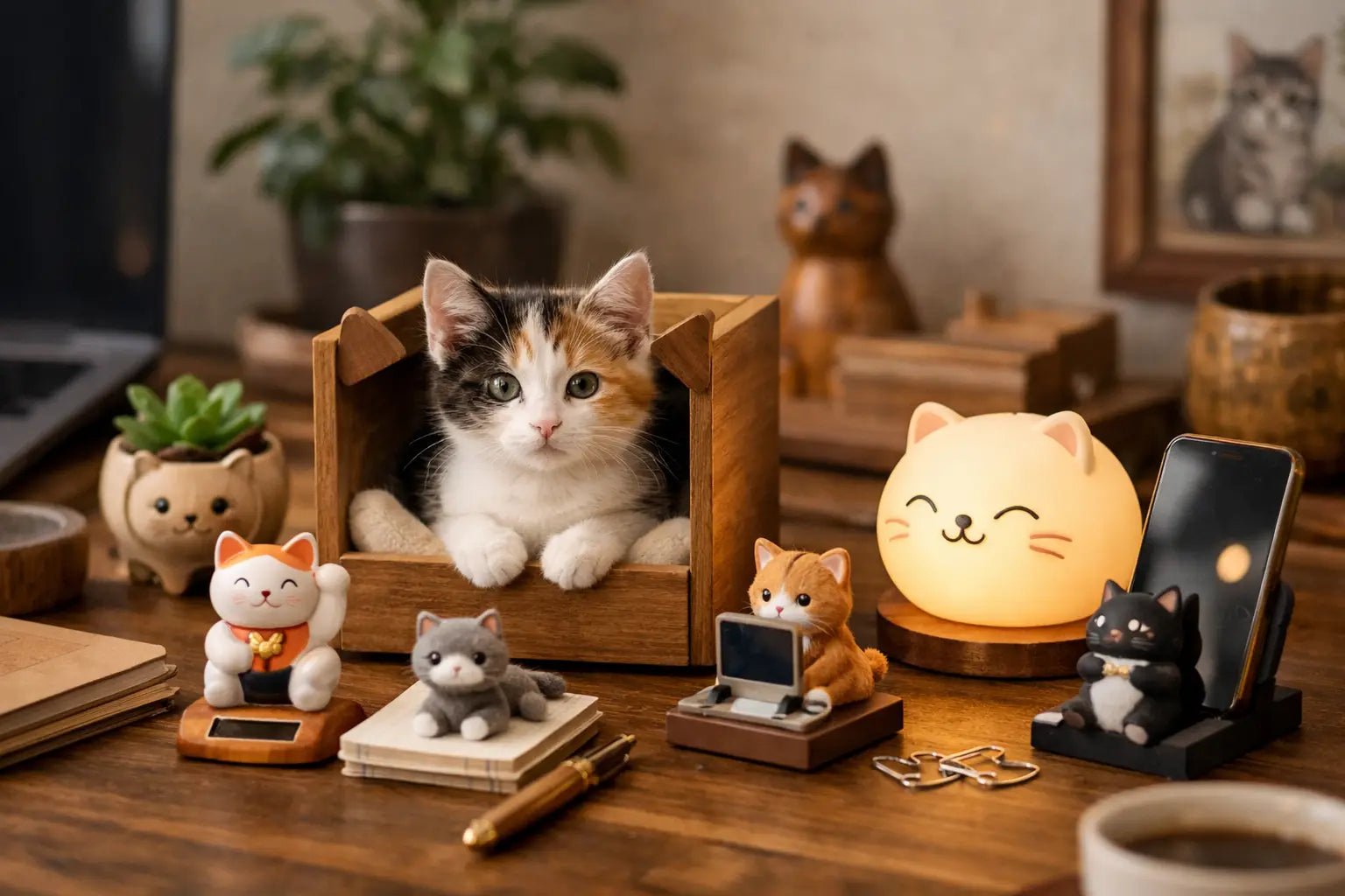 12 Cat Gifts for Office Desks That Spark Joy - Tiny Tiger Gift Shop