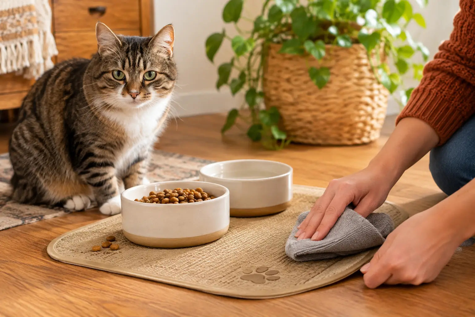 How to Clean Cat Placemats Without the Fuss