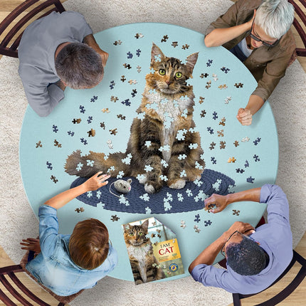 Cat-Shaped Puzzle "I Am Cat" (550 pieces)