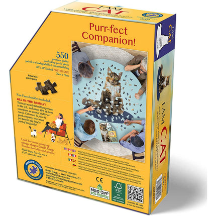Cat-Shaped Puzzle "I Am Cat" (550 pieces)