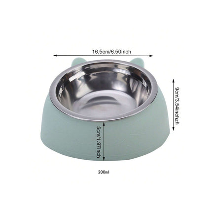 Angled Stainless Steel Food Bowl - Tiny Tiger Gift Shop