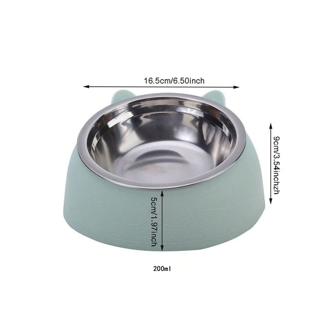 Angled Stainless Steel Food Bowl - Tiny Tiger Gift Shop