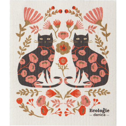 "Catbloom": Swedish Dish Cloth - Tiny Tiger Gift Shop
