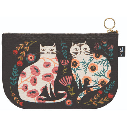 "Catbloom": Zipper Pouch - Tiny Tiger Gift Shop
