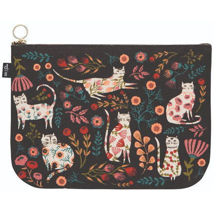 "Catbloom": Zipper Pouch - Tiny Tiger Gift Shop