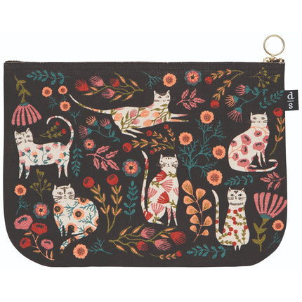 "Catbloom": Zipper Pouch - Tiny Tiger Gift Shop