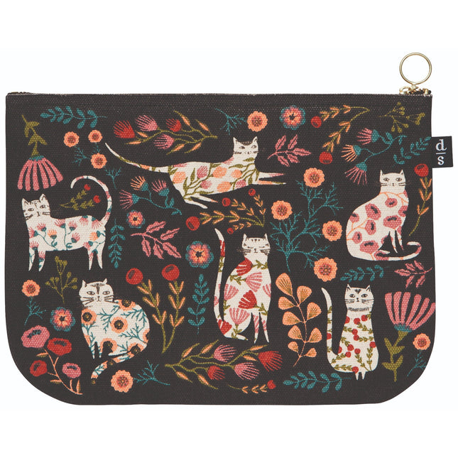"Catbloom": Zipper Pouch - Tiny Tiger Gift Shop
