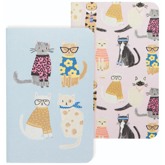 "Feline Fine": Pocket Notebooks (Set of 2) - Tiny Tiger Gift Shop