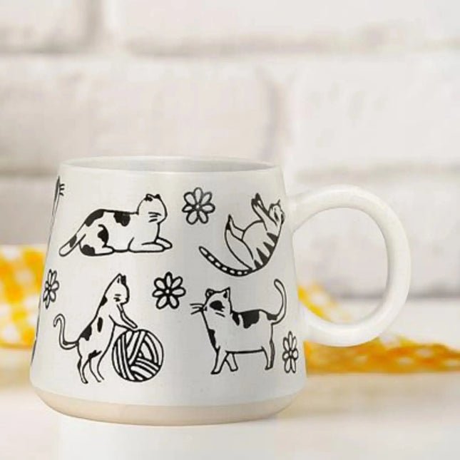 Large Wide - Base Cat Mug - Tiny Tiger Gift Shop