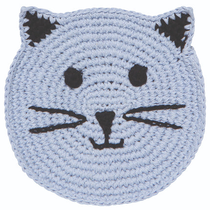 "Meow & Furever": Crochet Coasters (Set of 4) - Tiny Tiger Gift Shop
