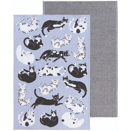 "Meow & Furever": Dishtowels (Set of 2) - Tiny Tiger Gift Shop