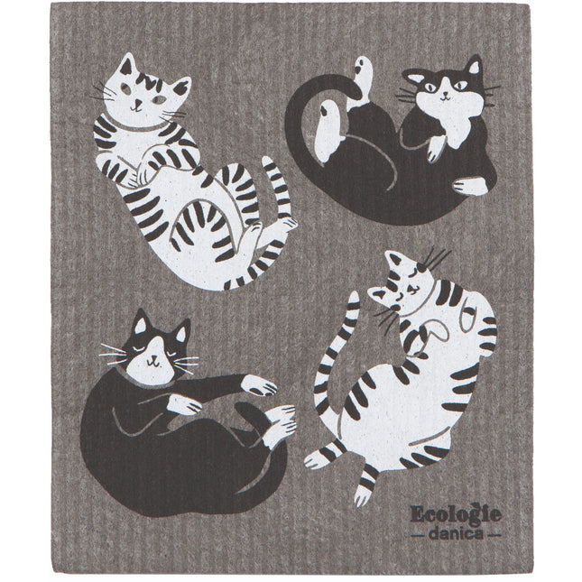 "Meow & Furever": Swedish Dish Cloth - Tiny Tiger Gift Shop