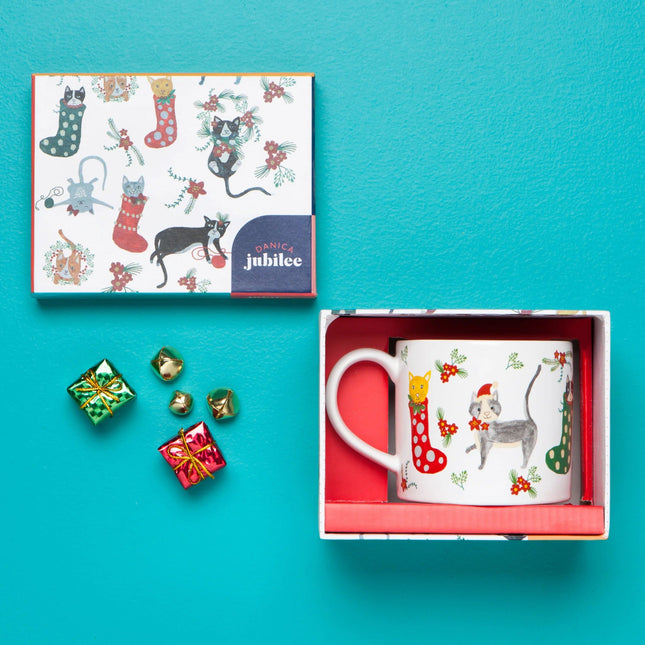 "Meowy Christmas": Mug in a Box - Tiny Tiger Gift Shop