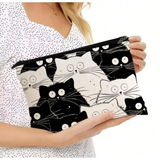 "Meowy": Make Up / Travel Bag - Tiny Tiger Gift Shop