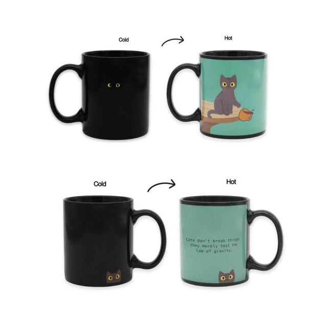 "Naughty Cat" - Heat Sensitive Mug - Tiny Tiger Gift Shop