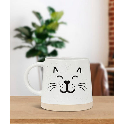 Wide Base Cat Face Mug - Tiny Tiger Gift Shop