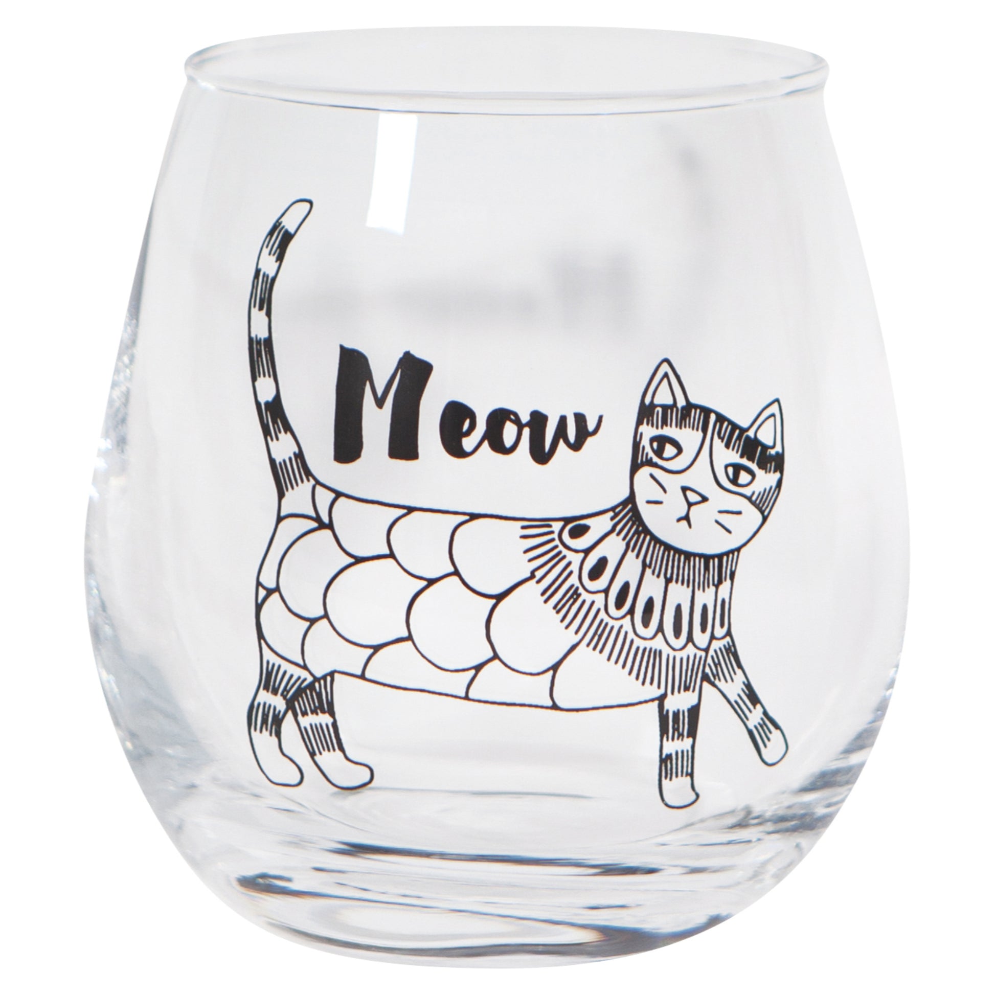 "Purr Party": Wine Glass - Tiny Tiger Gift Shop