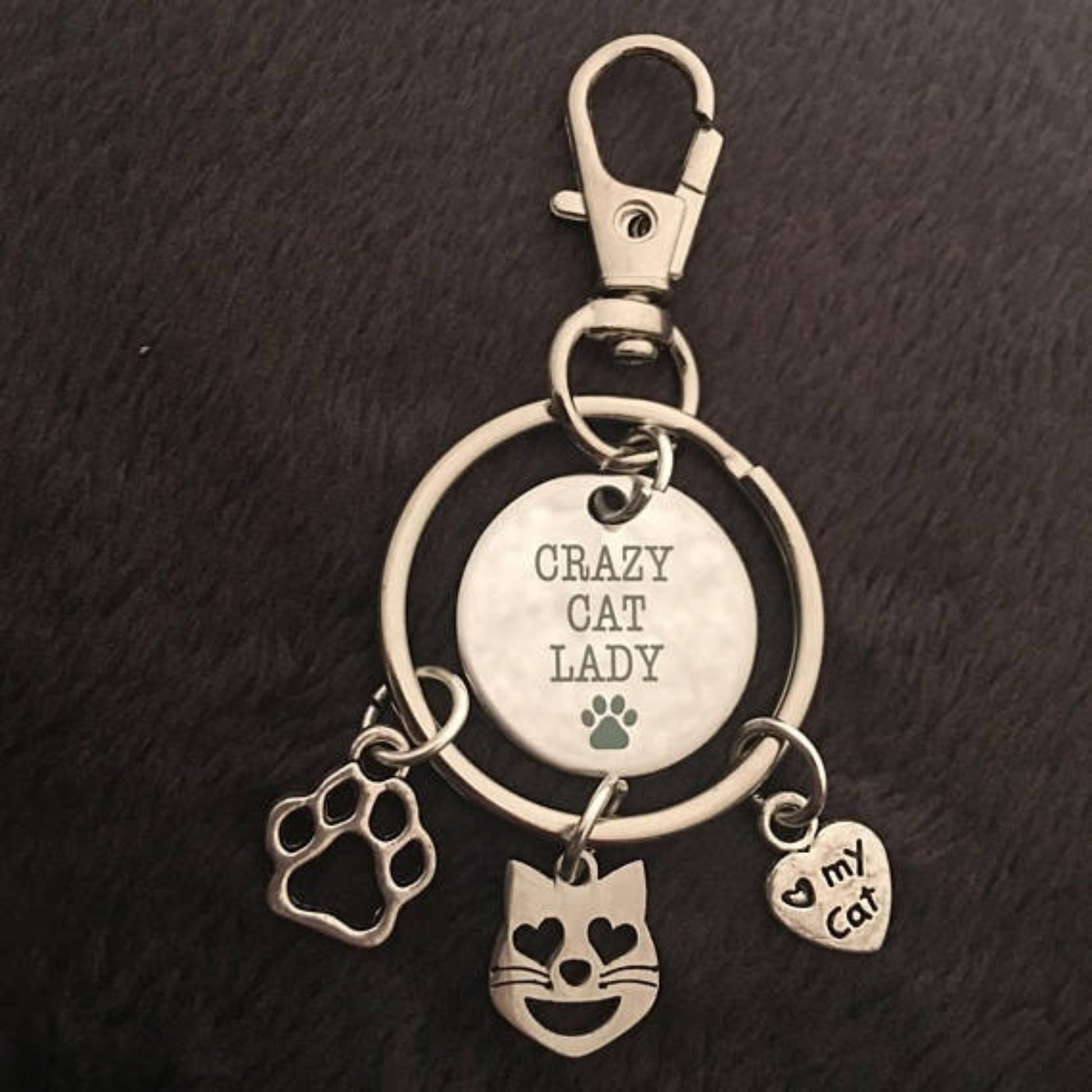 "Crazy Cat Lady" Keychain - Tiny Tiger Gift Shop