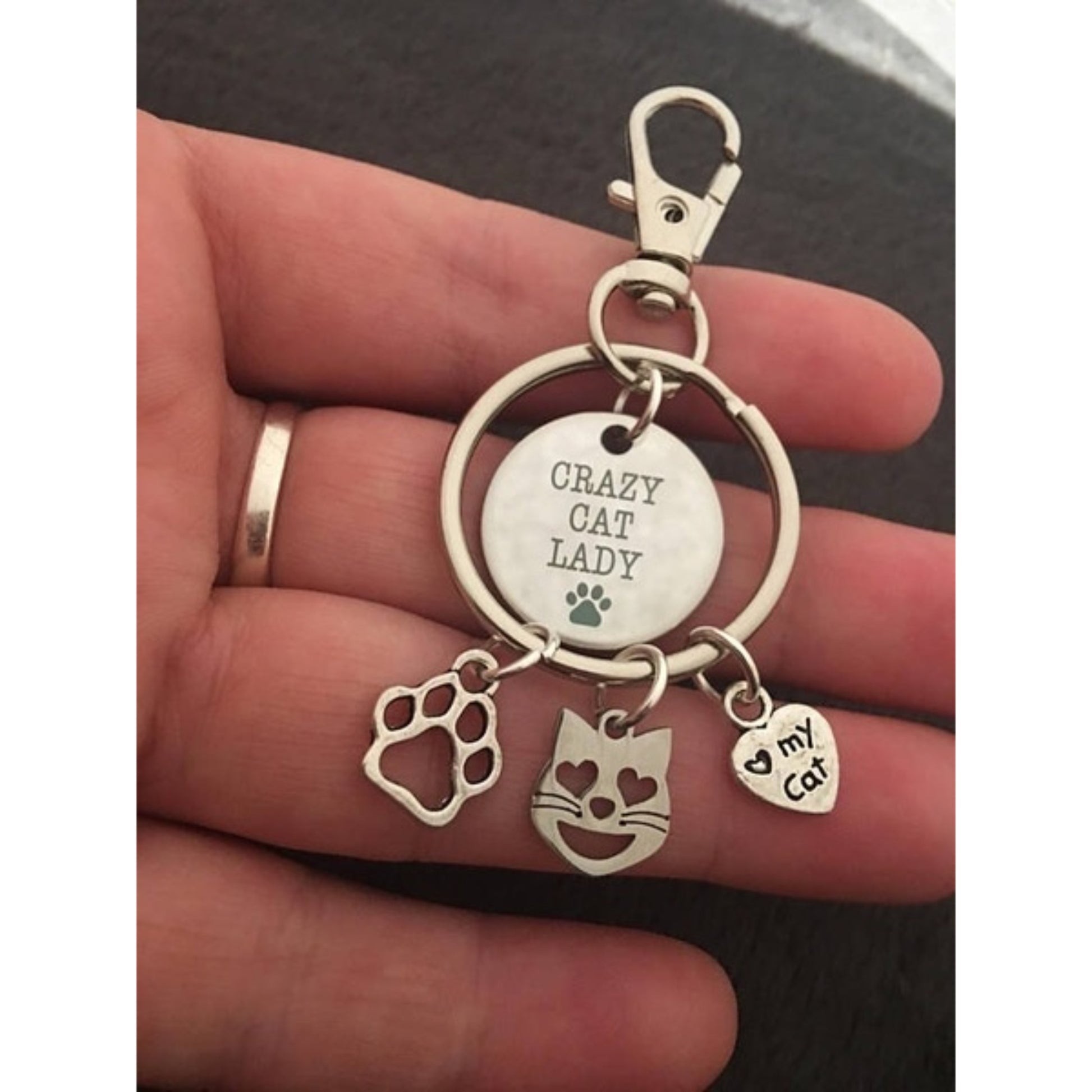 "Crazy Cat Lady" Keychain - Tiny Tiger Gift Shop