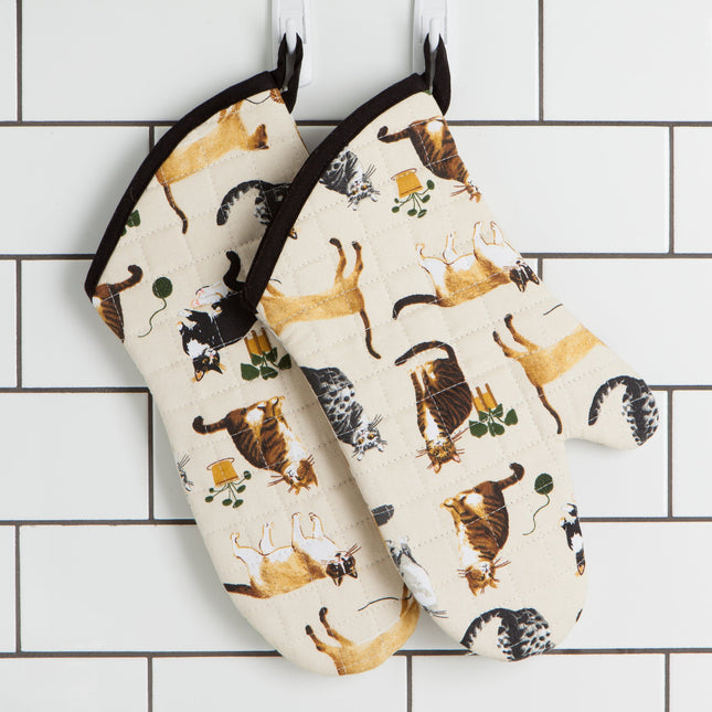 "Cat Collective": Oven Mitts (Set of 2) - Tiny Tiger Gift Shop