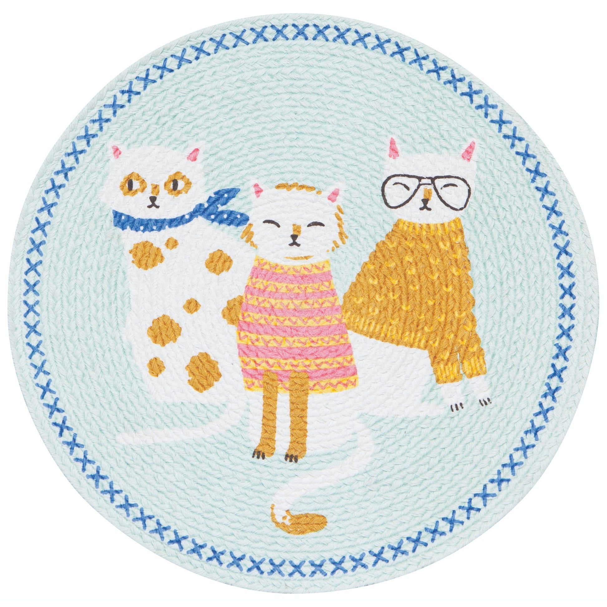 "Feline Fine": Braided Placemat - Tiny Tiger Gift Shop