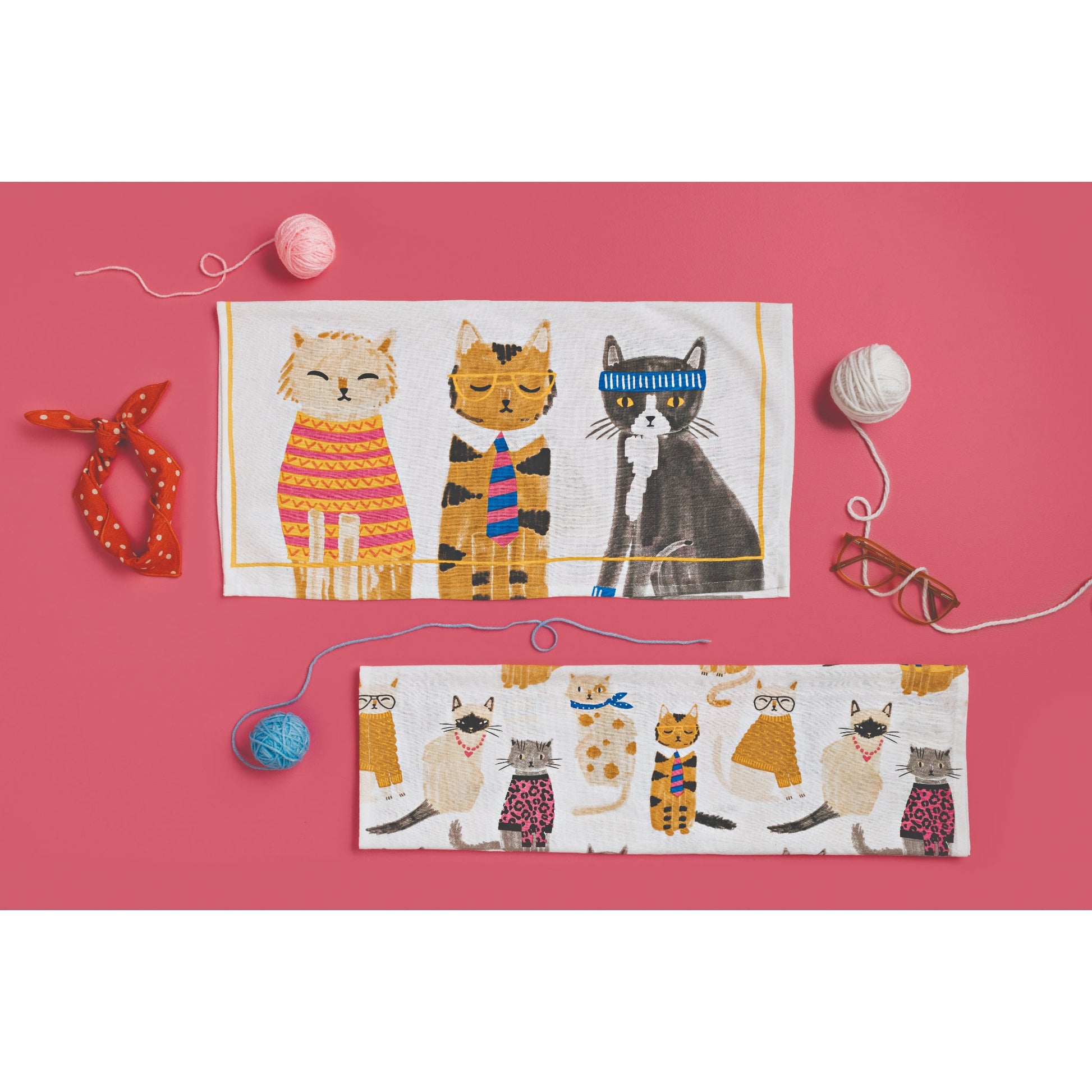 "Feline Fine": Floursack / Dishtowel Set - Tiny Tiger Gift Shop