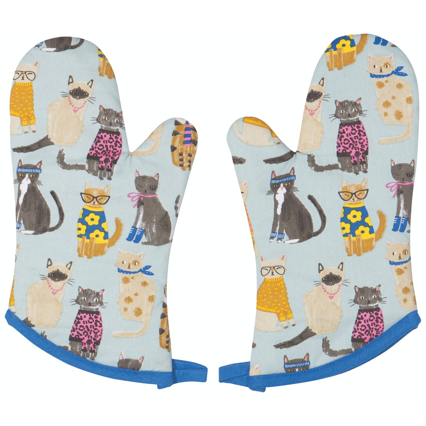 "Feline Fine": Oven Mitts (Set of 2) - Tiny Tiger Gift Shop