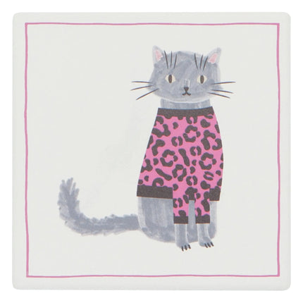 "Feline Fine": Soak Up Coasters (Set of 4) - Tiny Tiger Gift Shop