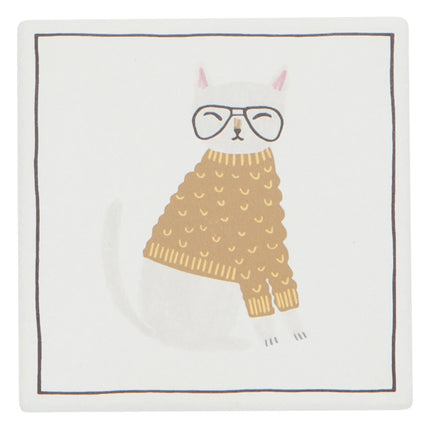 "Feline Fine": Soak Up Coasters (Set of 4) - Tiny Tiger Gift Shop