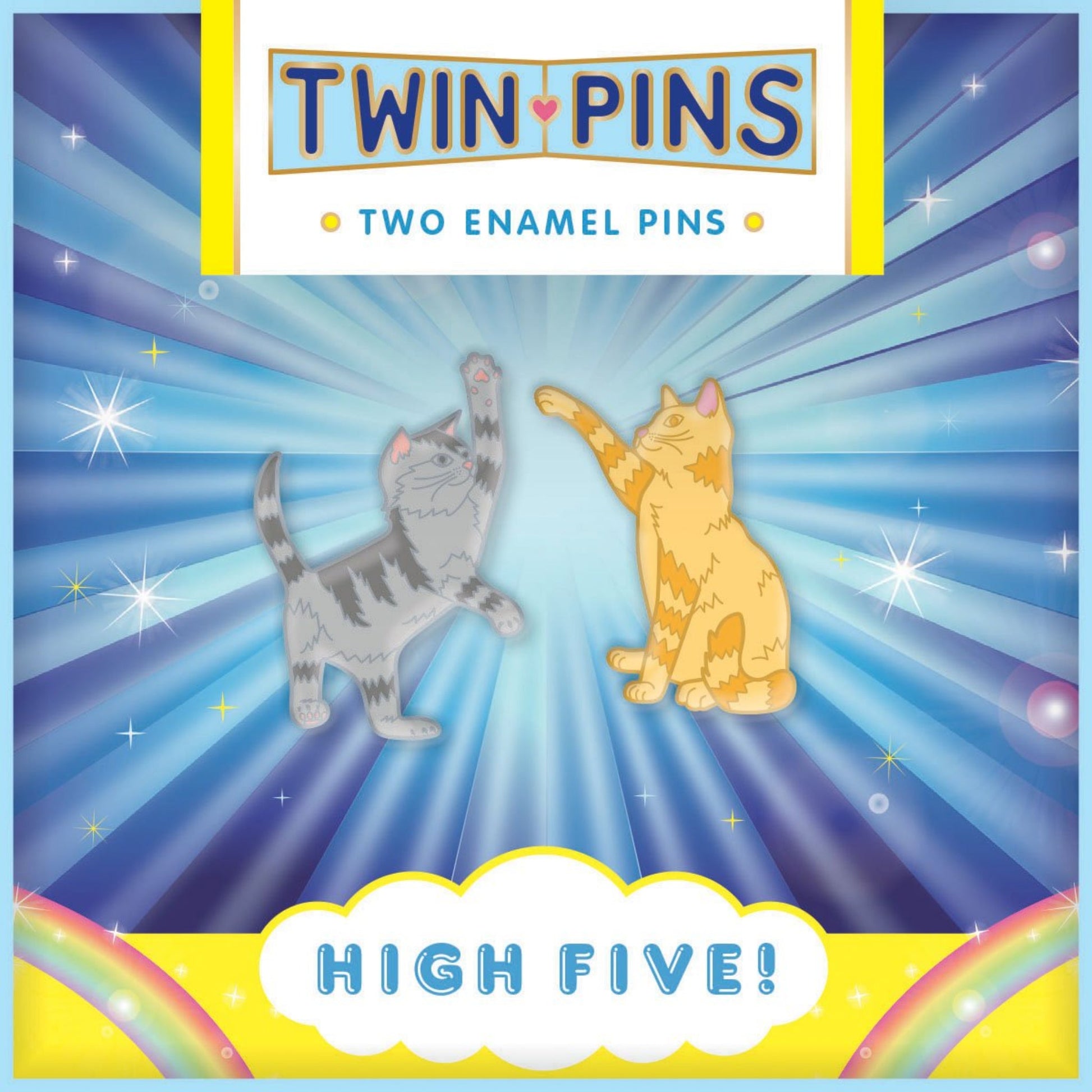 "High Five" Twin Pins - Tiny Tiger Gift Shop