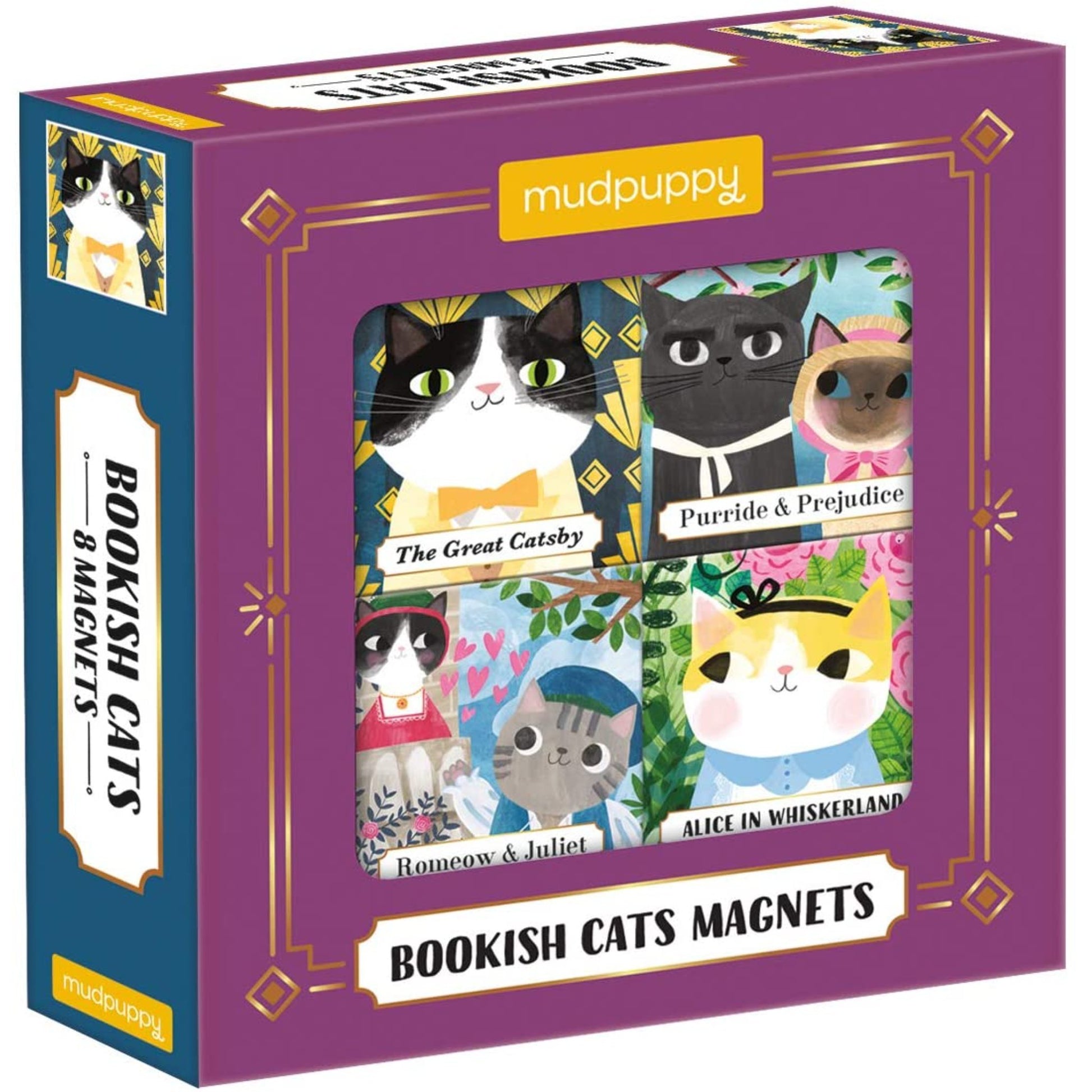 Magnets "Bookish Cats" - Tiny Tiger Gift Shop