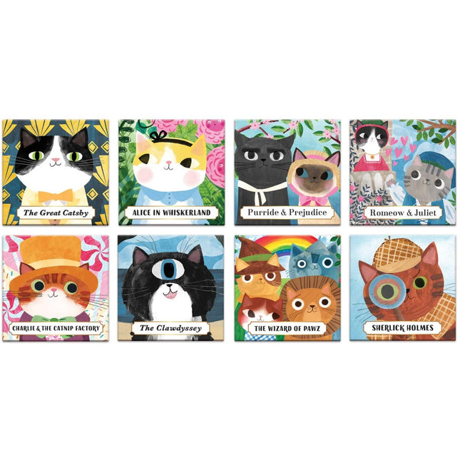 Magnets "Bookish Cats" - Tiny Tiger Gift Shop